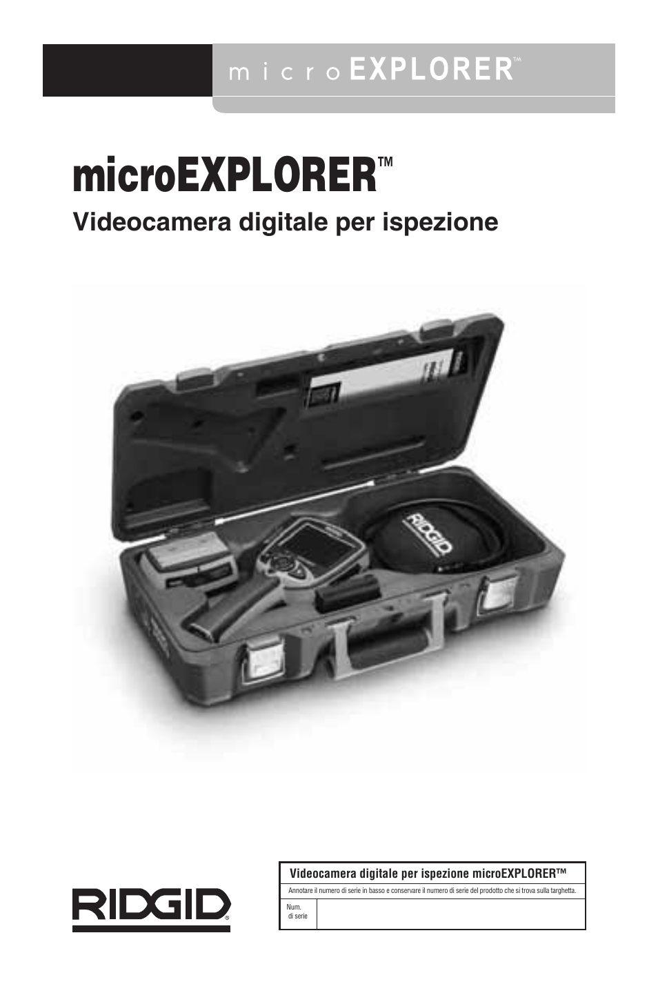 Microexplorer, Videocamera digitale per ispezione | RIDGID micro EXPLORER User Manual | Page 133 / 449