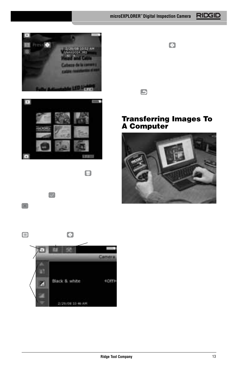 Transferring images to a computer | RIDGID micro EXPLORER User Manual | Page 15 / 449