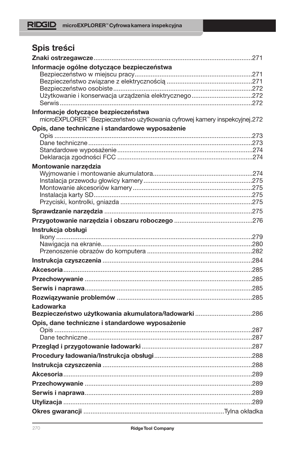 RIDGID micro EXPLORER User Manual | Page 260 / 449