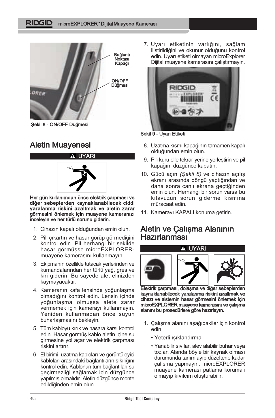 Aalleettiinn m muuaayyeenneessii | RIDGID micro EXPLORER User Manual | Page 393 / 449