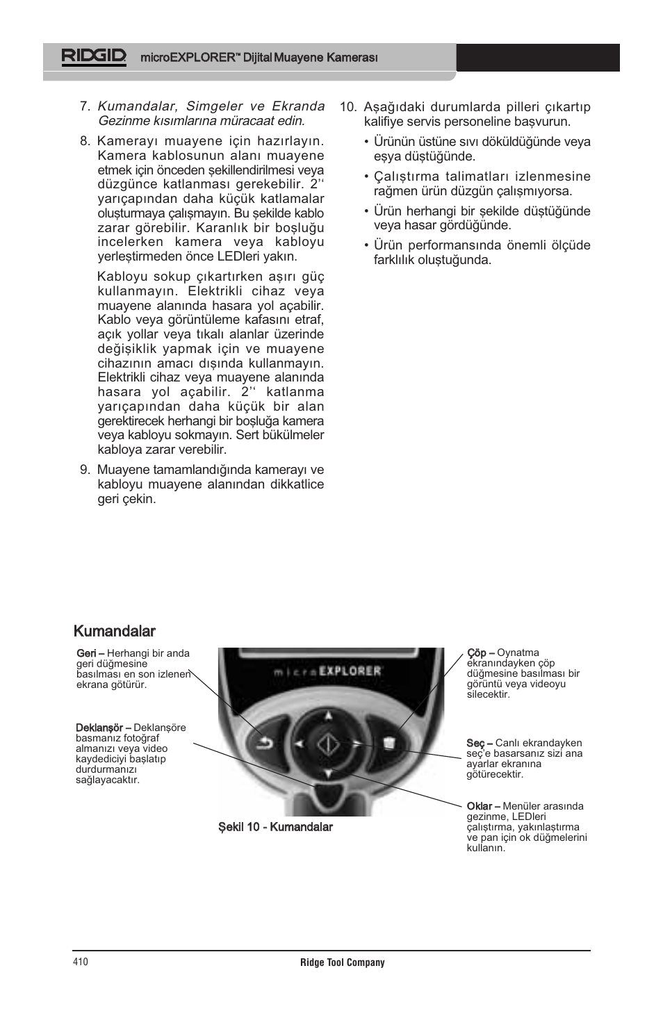 Kkuum maannddaallaarr | RIDGID micro EXPLORER User Manual | Page 395 / 449