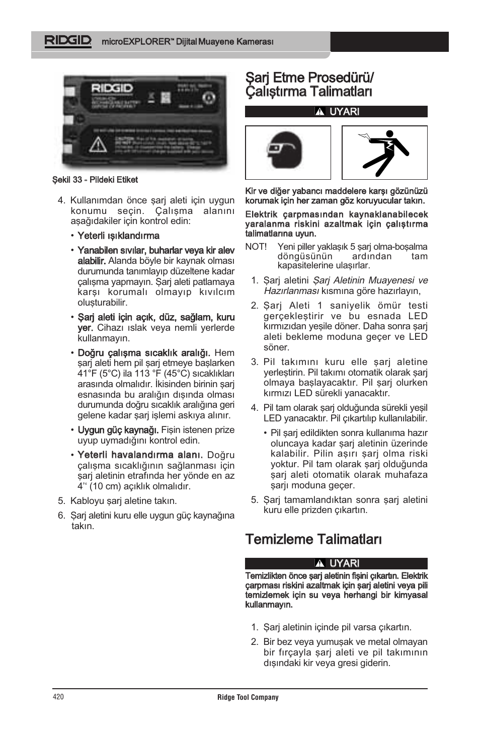 Tteem miizzlleem mee ttaalliim maattllaarrıı | RIDGID micro EXPLORER User Manual | Page 405 / 449