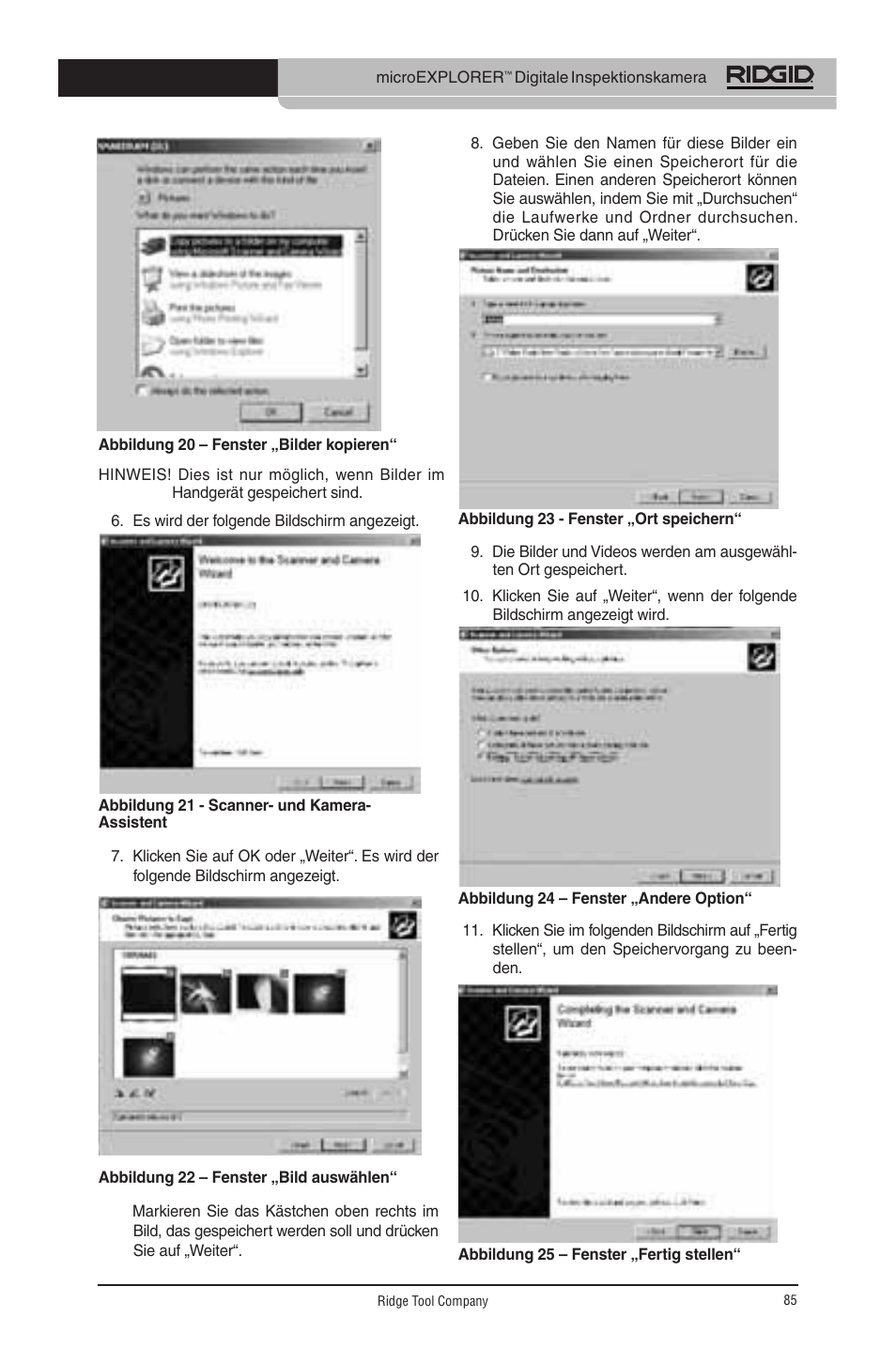 RIDGID micro EXPLORER User Manual | Page 84 / 449