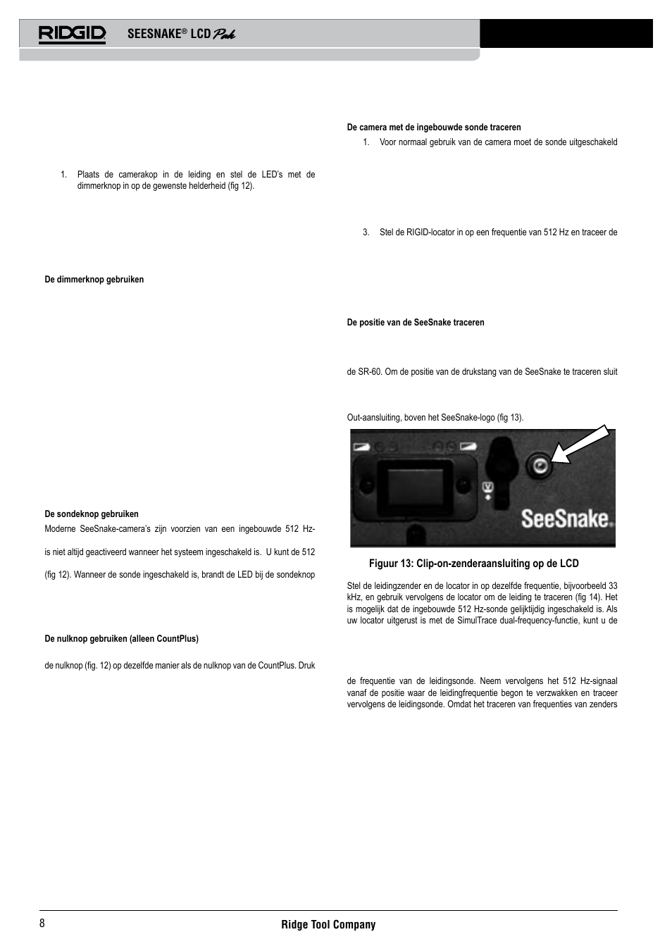 Seesnake | RIDGID Seesnake LCD Pak User Manual | Page 10 / 164