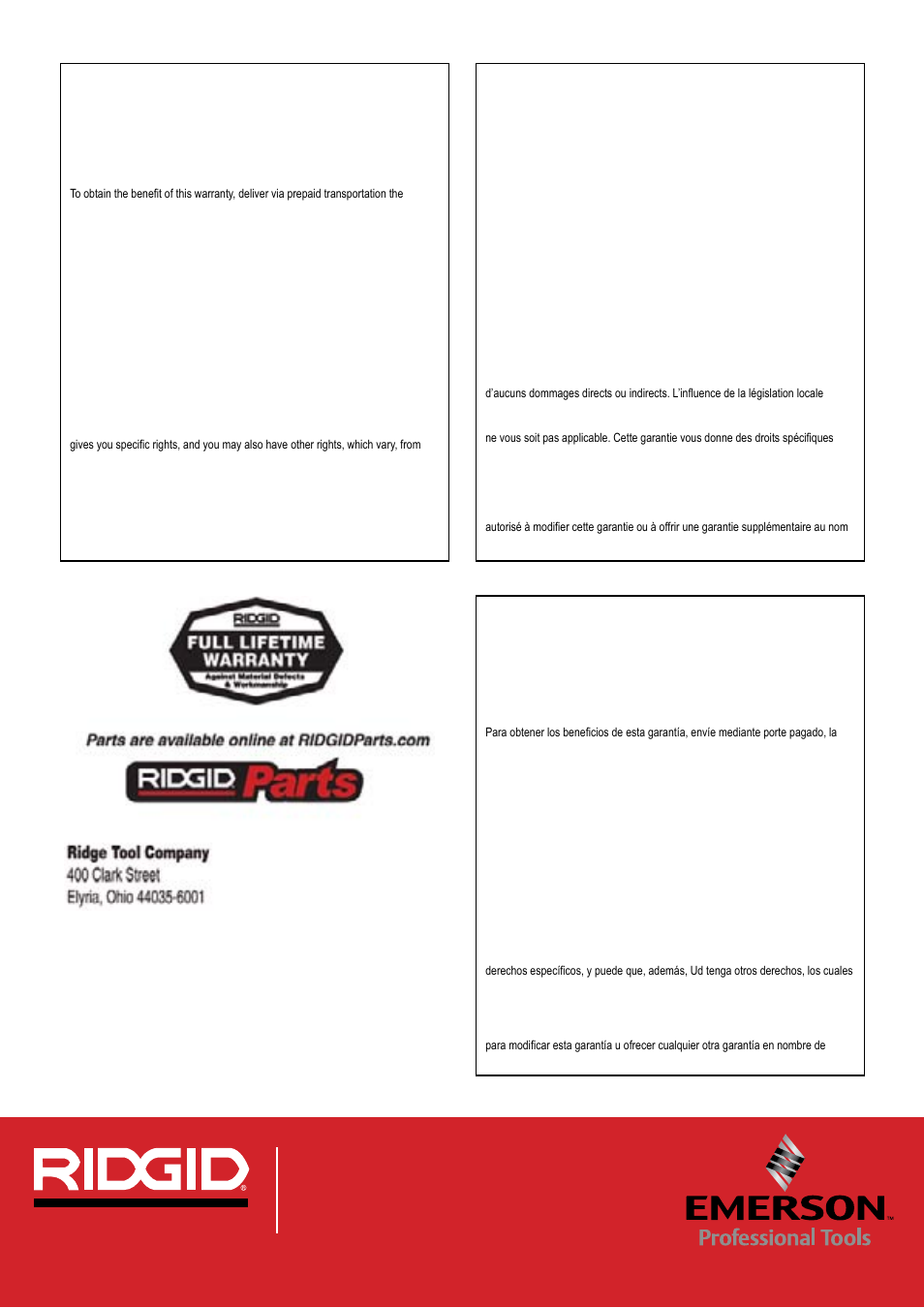 Tools for the professional | RIDGID Seesnake LCD Pak User Manual | Page 164 / 164