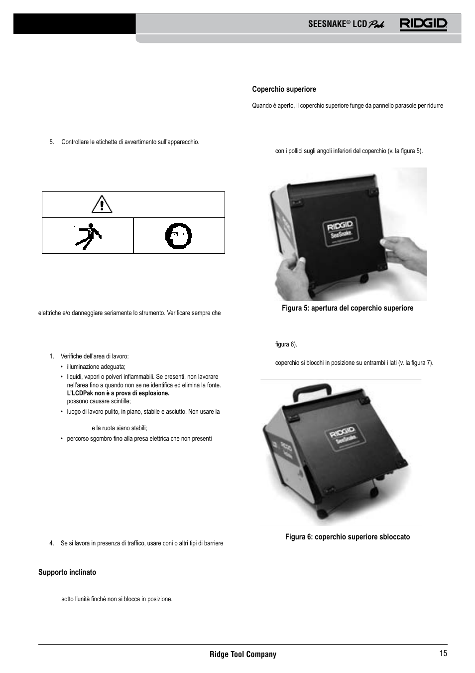 Preparazione dello strumento e dell’area di lavoro, Seesnake | RIDGID Seesnake LCD Pak User Manual | Page 17 / 164