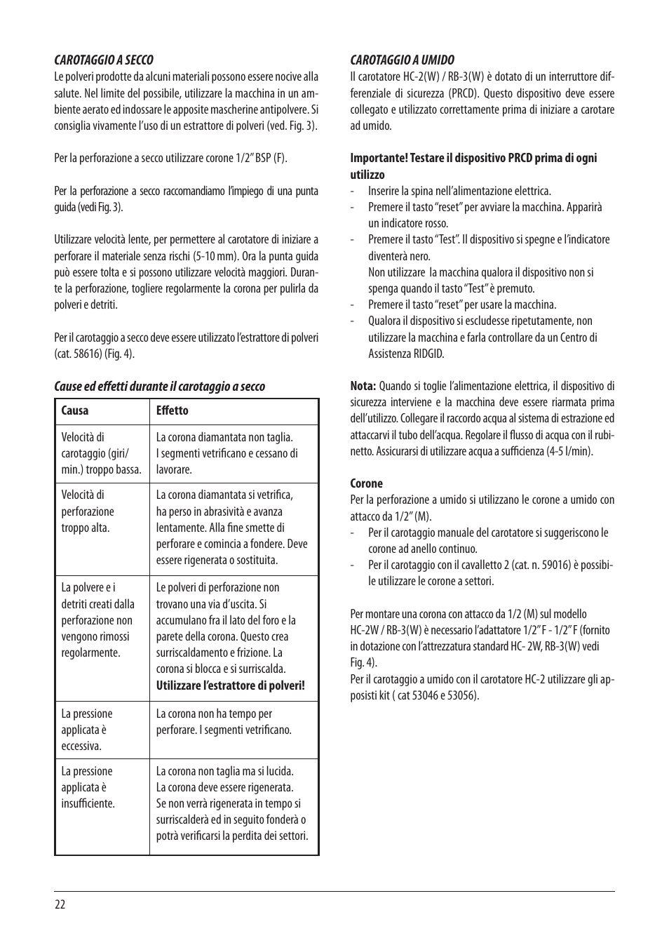 RIDGID RB-3W User Manual | Page 24 / 98