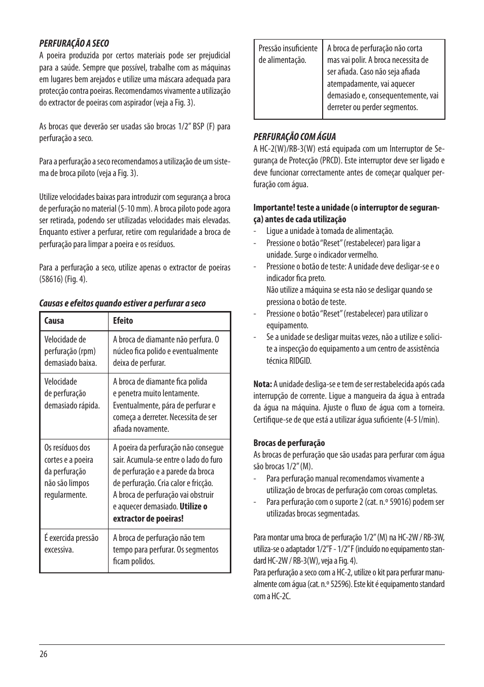 RIDGID RB-3W User Manual | Page 28 / 98