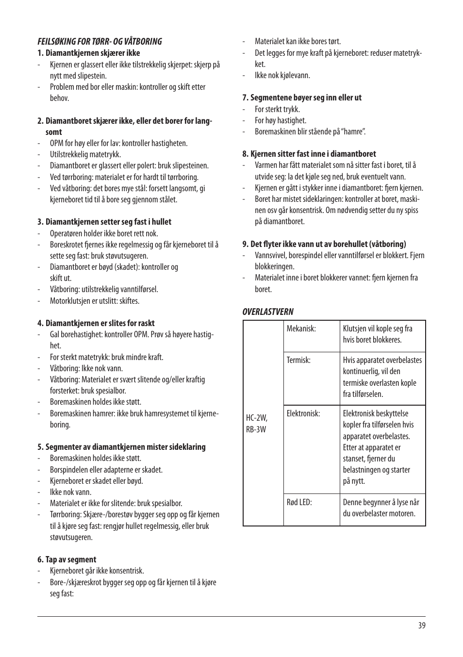 RIDGID RB-3W User Manual | Page 41 / 98