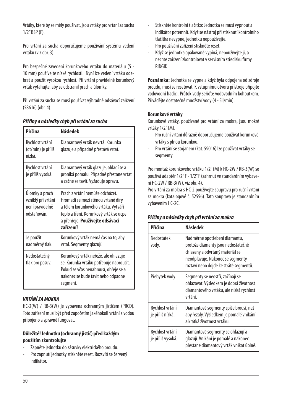 RIDGID RB-3W User Manual | Page 52 / 98