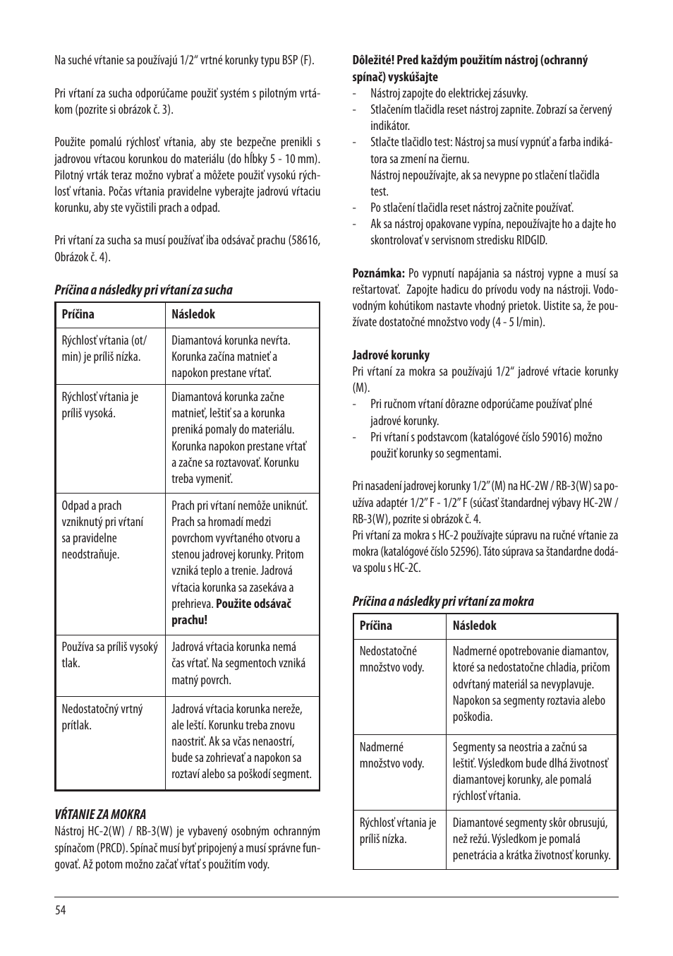 RIDGID RB-3W User Manual | Page 56 / 98