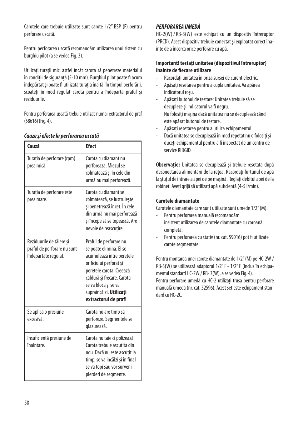 RIDGID RB-3W User Manual | Page 60 / 98