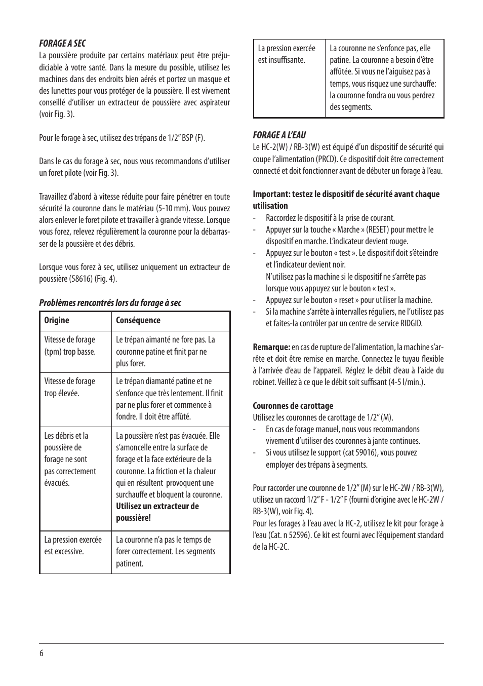 RIDGID RB-3W User Manual | Page 8 / 98