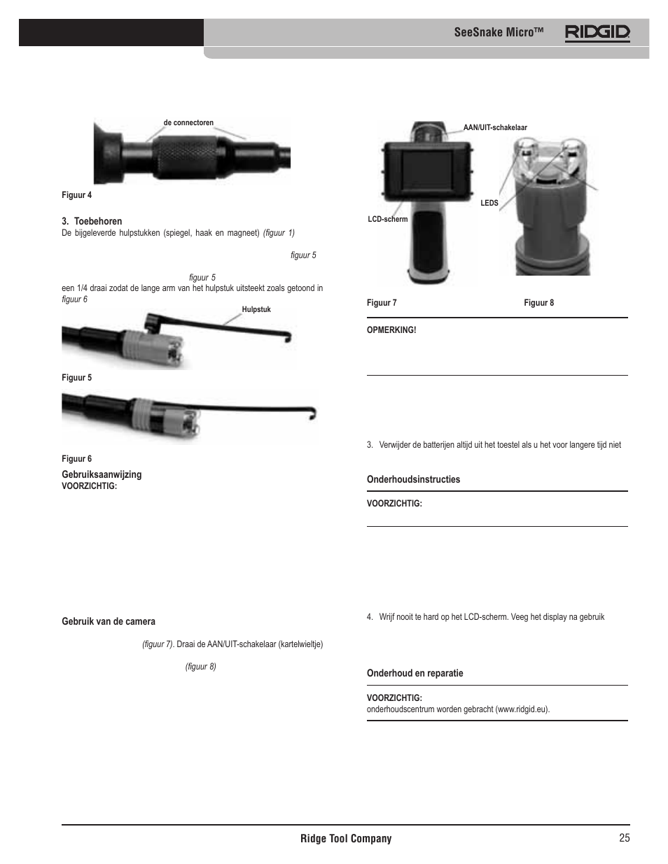Seesnake micro | RIDGID Seesnake Micro User Manual | Page 26 / 62