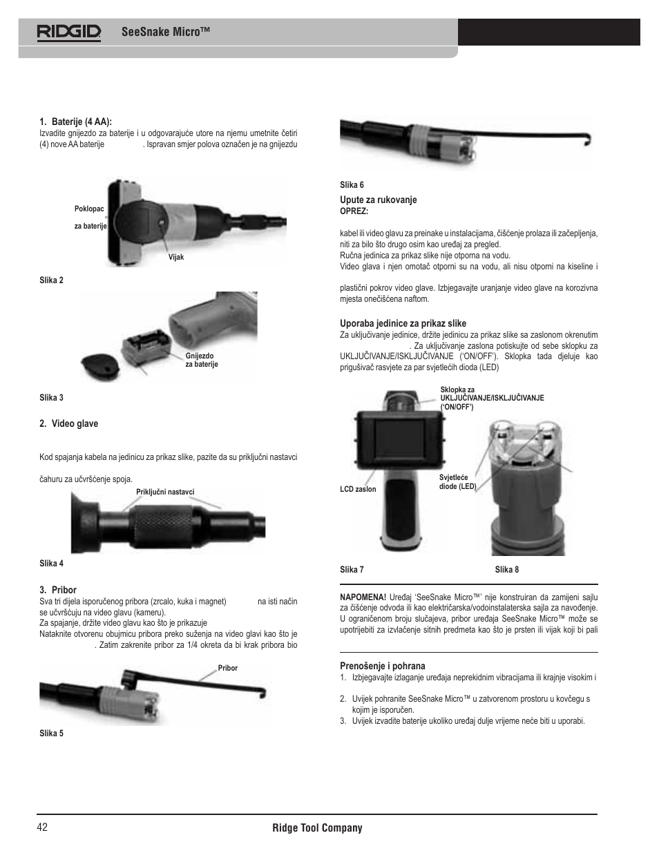 Seesnake micro | RIDGID Seesnake Micro User Manual | Page 43 / 62