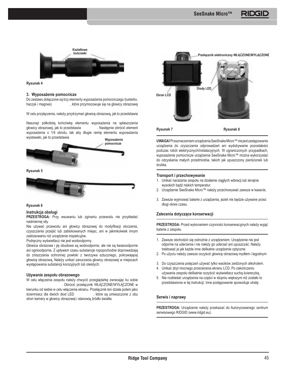 Seesnake micro | RIDGID Seesnake Micro User Manual | Page 46 / 62