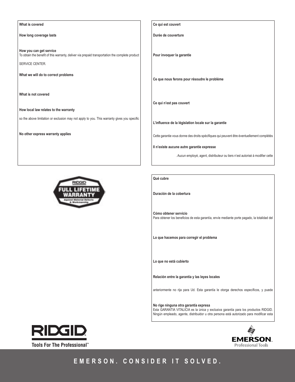 Tools for the professional | RIDGID Seesnake Micro User Manual | Page 61 / 62