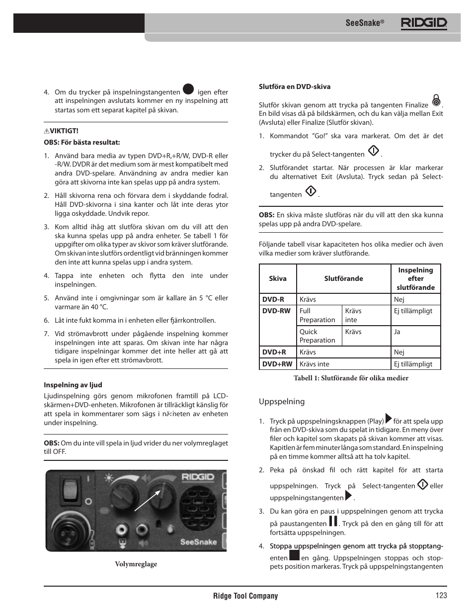 RIDGID SeeSnake User Manual | Page 124 / 302