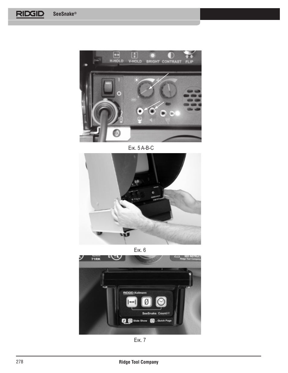 Ab c | RIDGID SeeSnake User Manual | Page 279 / 302