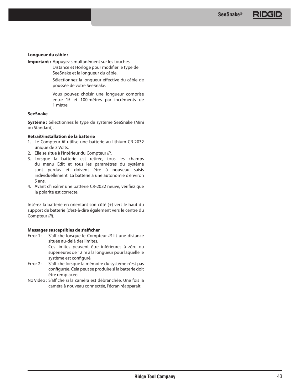 RIDGID SeeSnake User Manual | Page 44 / 302