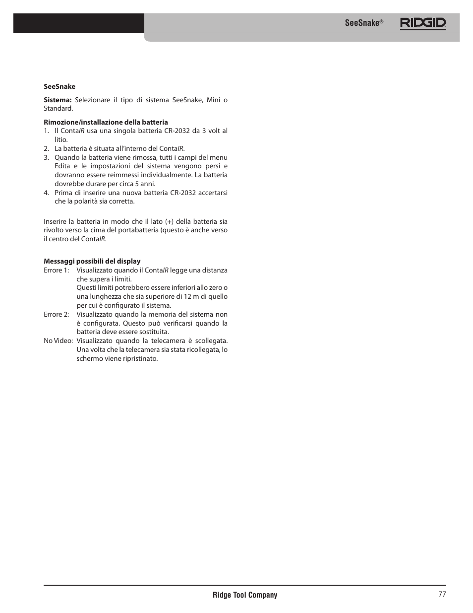 Seesnake | RIDGID SeeSnake User Manual | Page 78 / 302