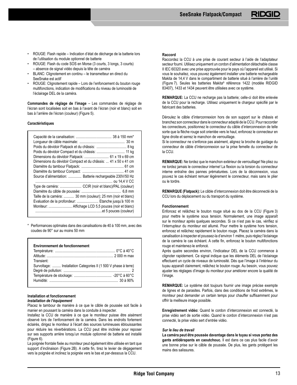 Seesnake flatpack/compact | RIDGID SeeSnake Compact User Manual | Page 14 / 98