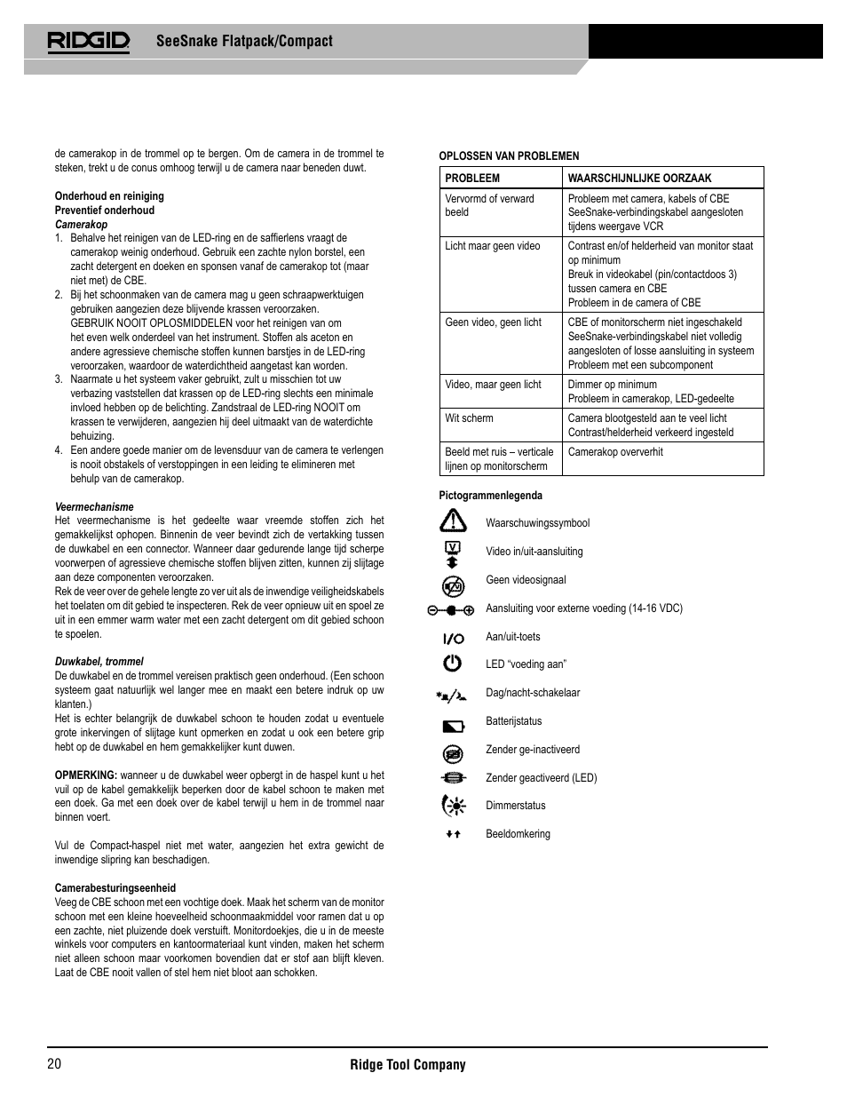 Seesnake flatpack/compact | RIDGID SeeSnake Compact User Manual | Page 21 / 98