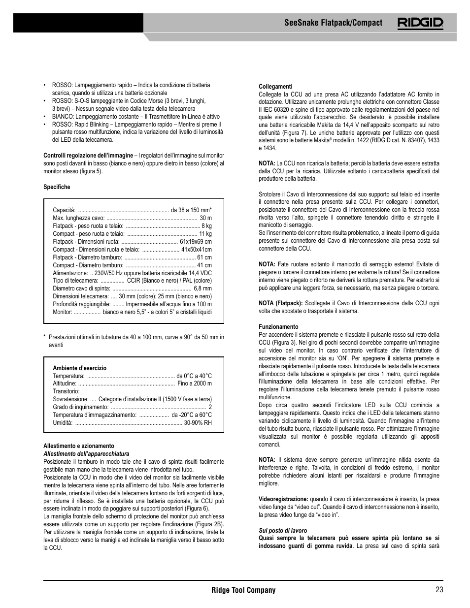 Seesnake flatpack/compact | RIDGID SeeSnake Compact User Manual | Page 24 / 98