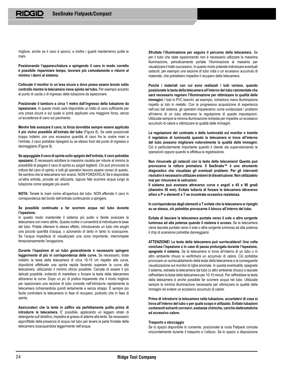 Seesnake flatpack/compact | RIDGID SeeSnake Compact User Manual | Page 25 / 98