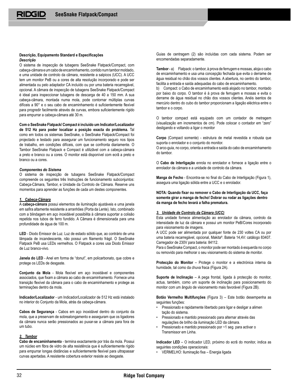 Seesnake flatpack/compact | RIDGID SeeSnake Compact User Manual | Page 33 / 98