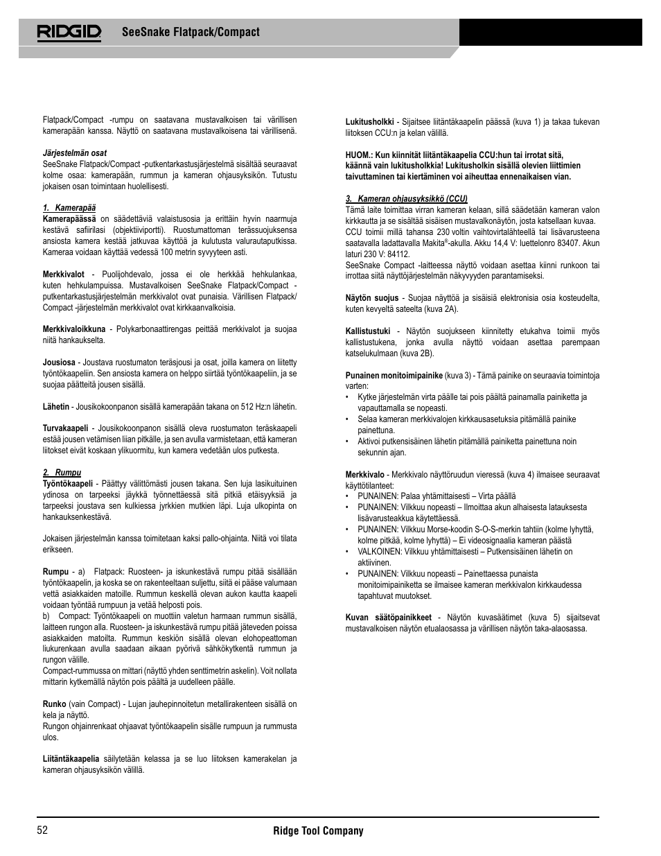 Seesnake flatpack/compact | RIDGID SeeSnake Compact User Manual | Page 53 / 98