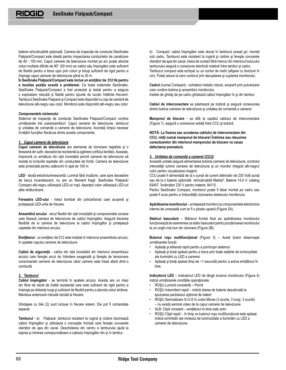 Seesnake flatpack/compact | RIDGID SeeSnake Compact User Manual | Page 69 / 98