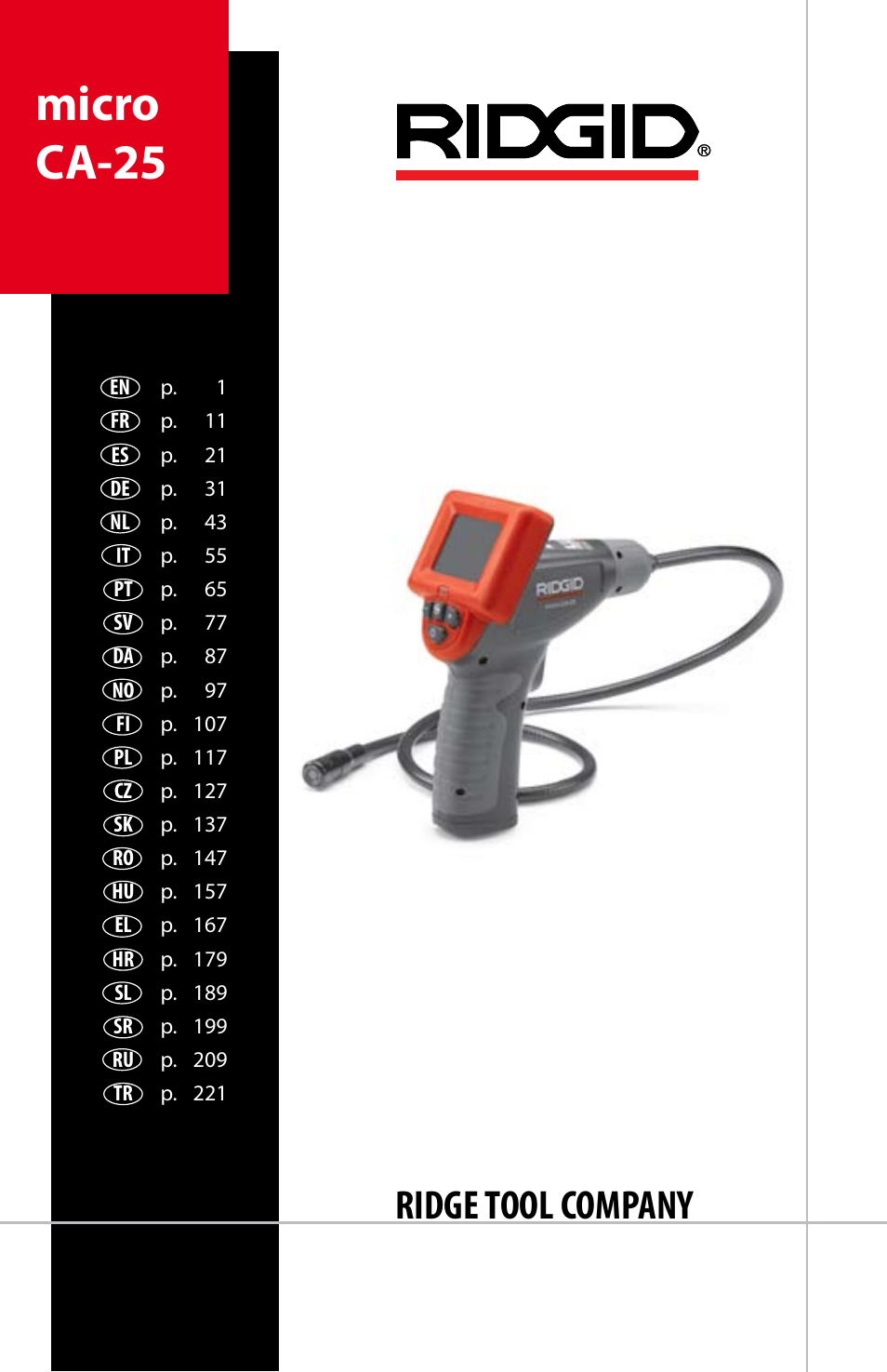 RIDGID micro CA-25 User Manual | 236 pages