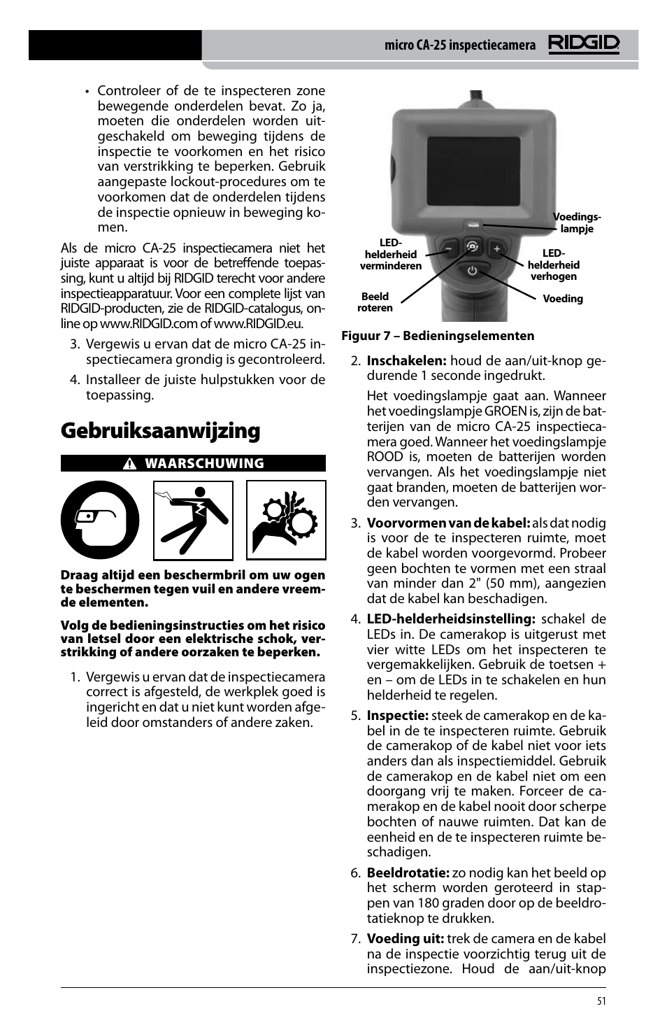 Gebruiksaanwijzing | RIDGID micro CA-25 User Manual | Page 53 / 236