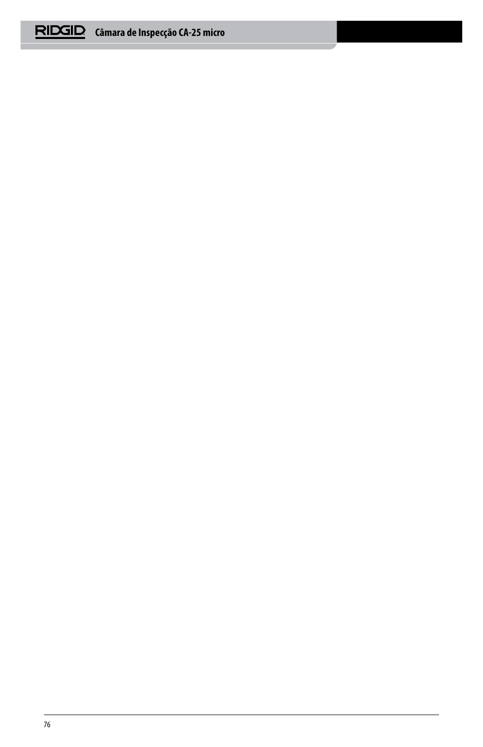RIDGID micro CA-25 User Manual | Page 78 / 236