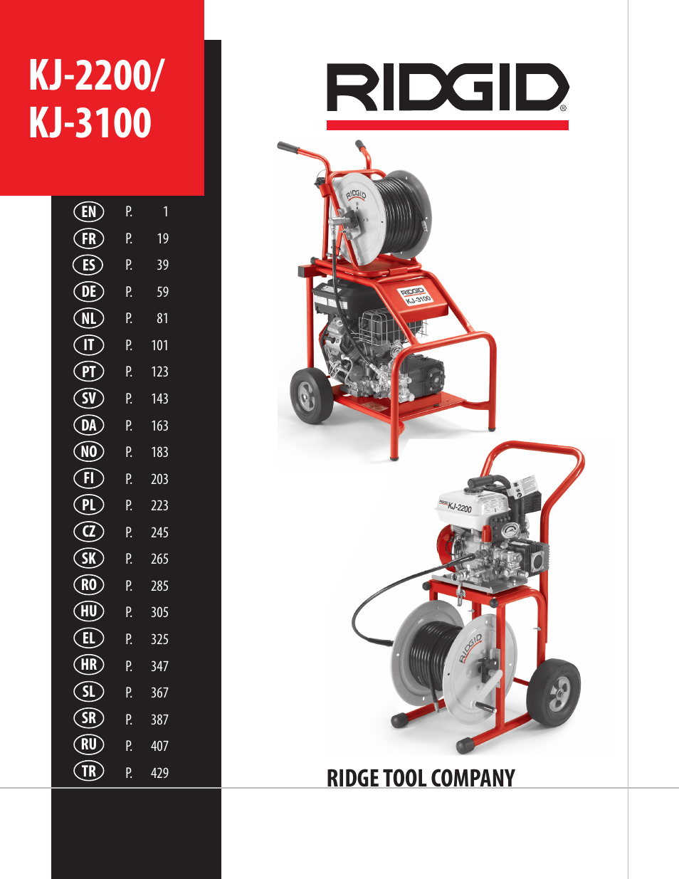 RIDGID KJ-3100 User Manual | 454 pages