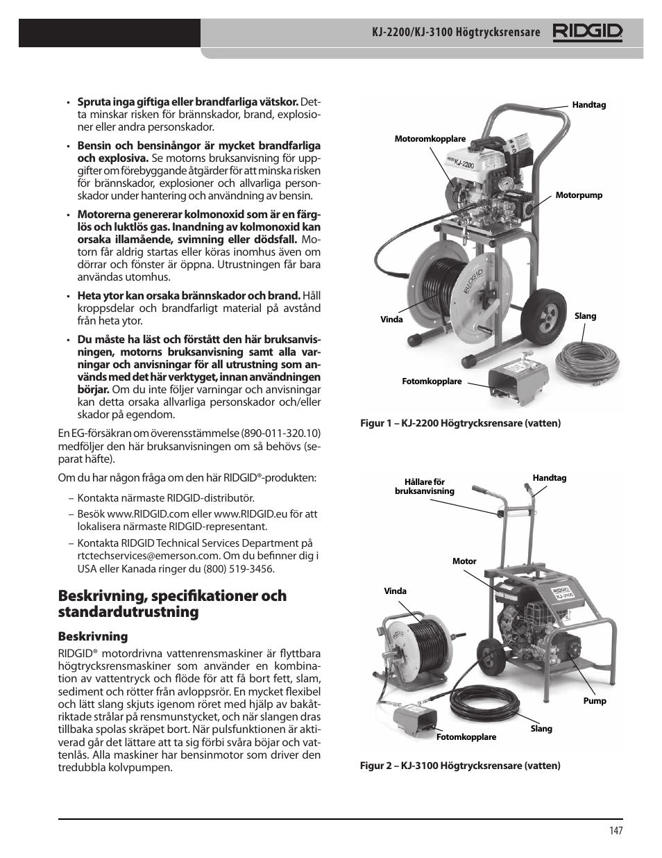 RIDGID KJ-3100 User Manual | Page 149 / 454