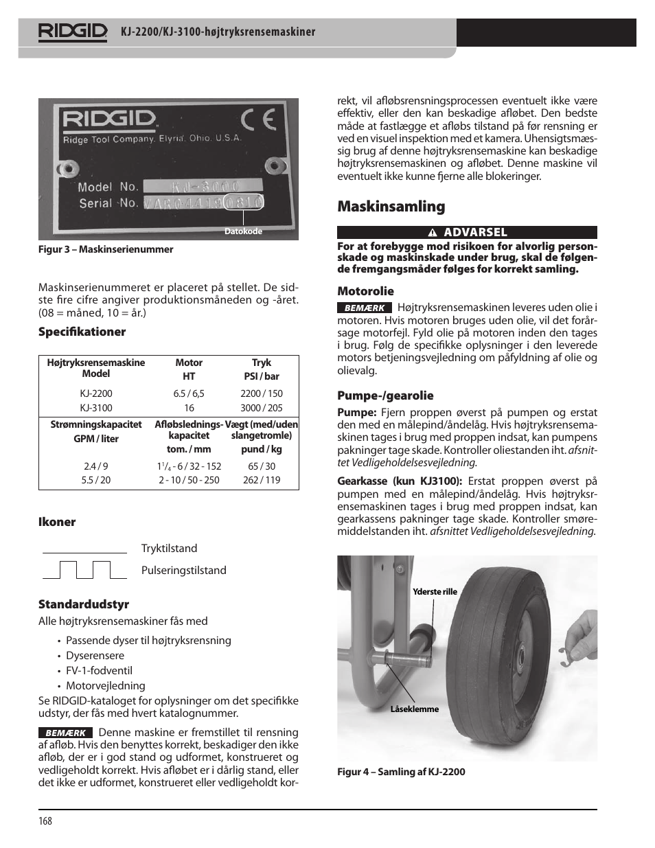 Maskinsamling | RIDGID KJ-3100 User Manual | Page 170 / 454