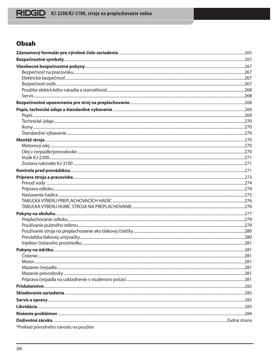 RIDGID KJ-3100 User Manual | Page 268 / 454