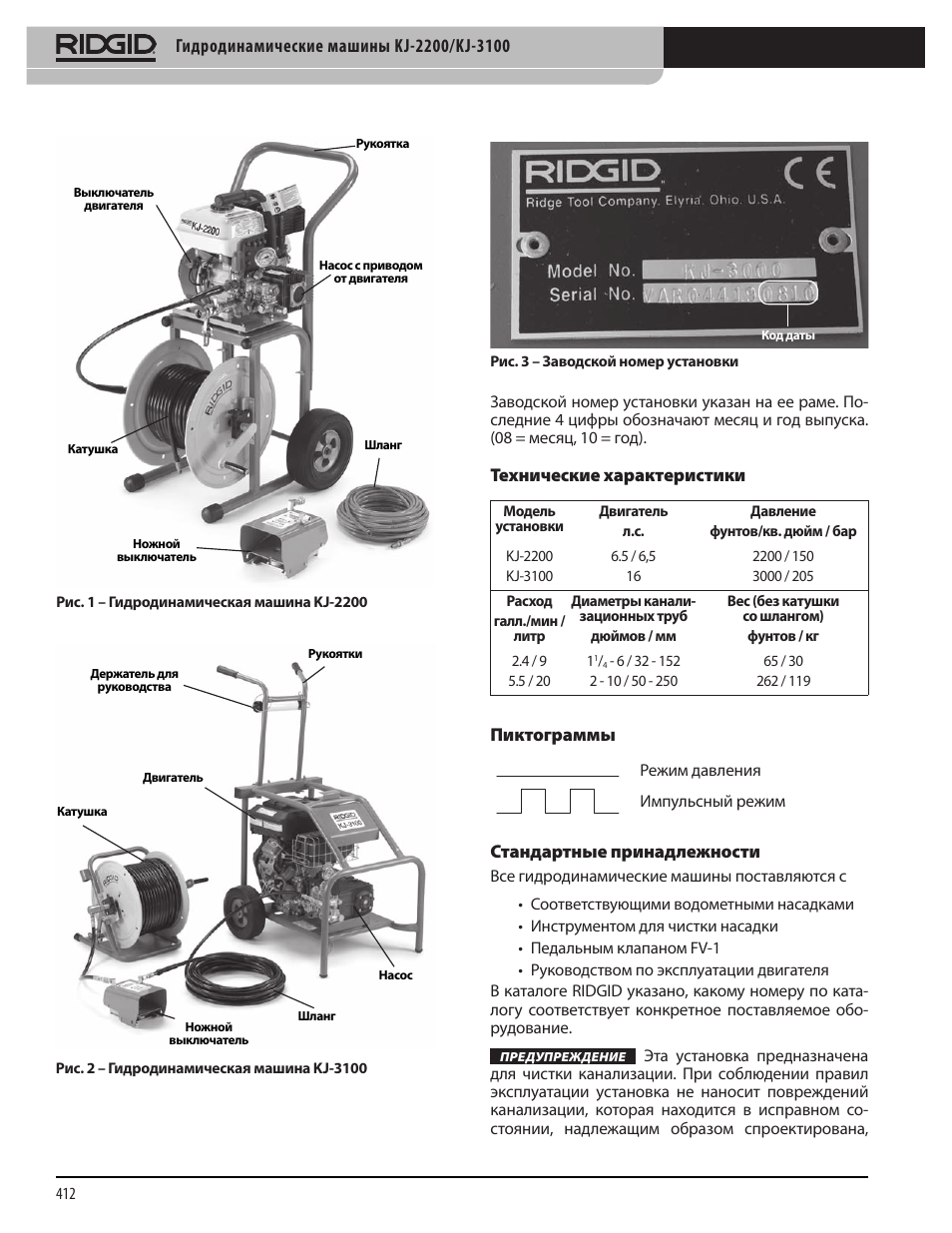 RIDGID KJ-3100 User Manual | Page 414 / 454