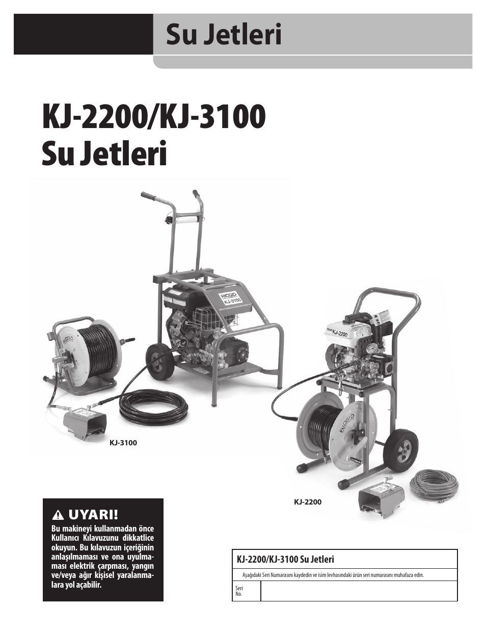 Su jetleri | RIDGID KJ-3100 User Manual | Page 431 / 454