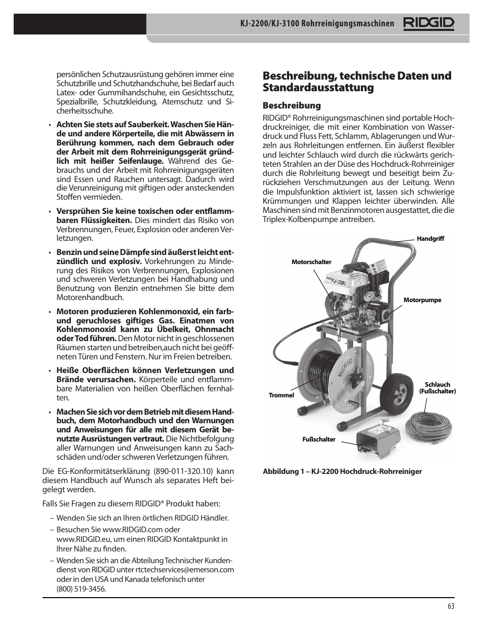 RIDGID KJ-3100 User Manual | Page 65 / 454