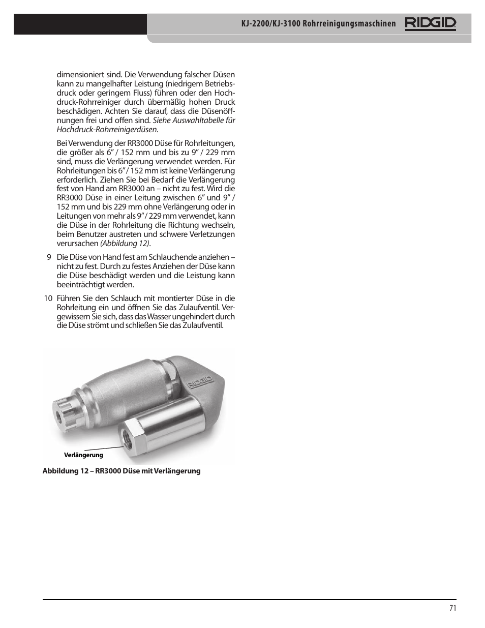 RIDGID KJ-3100 User Manual | Page 73 / 454