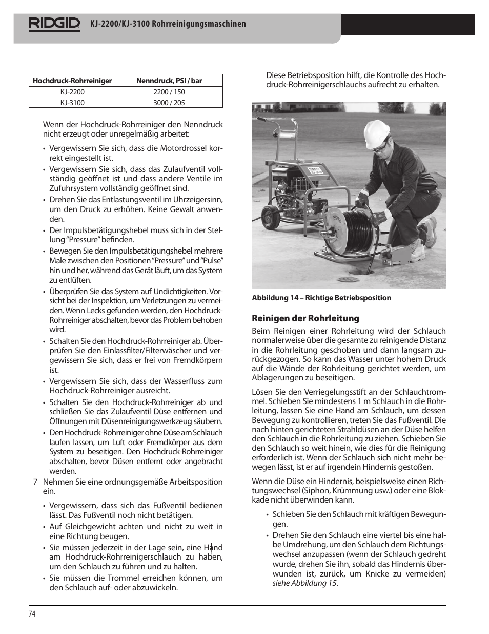 RIDGID KJ-3100 User Manual | Page 76 / 454