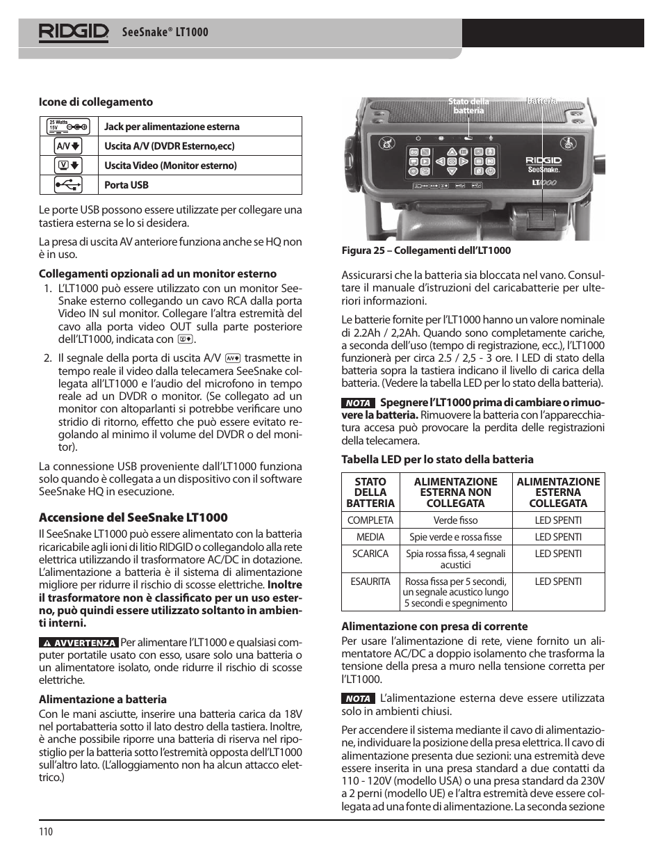 RIDGID SeeSnake LT1000 User Manual | Page 112 / 422