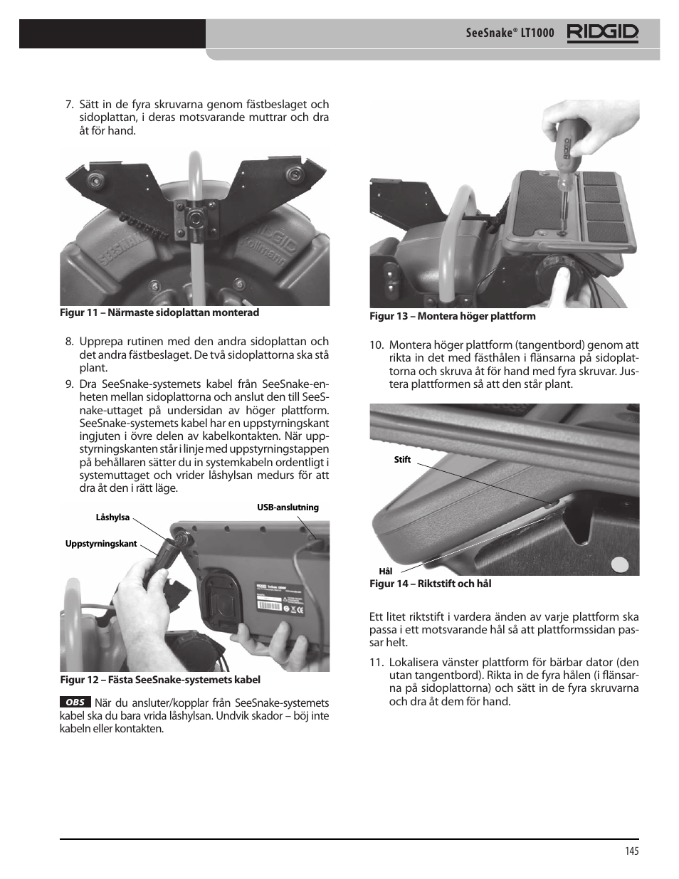 RIDGID SeeSnake LT1000 User Manual | Page 147 / 422