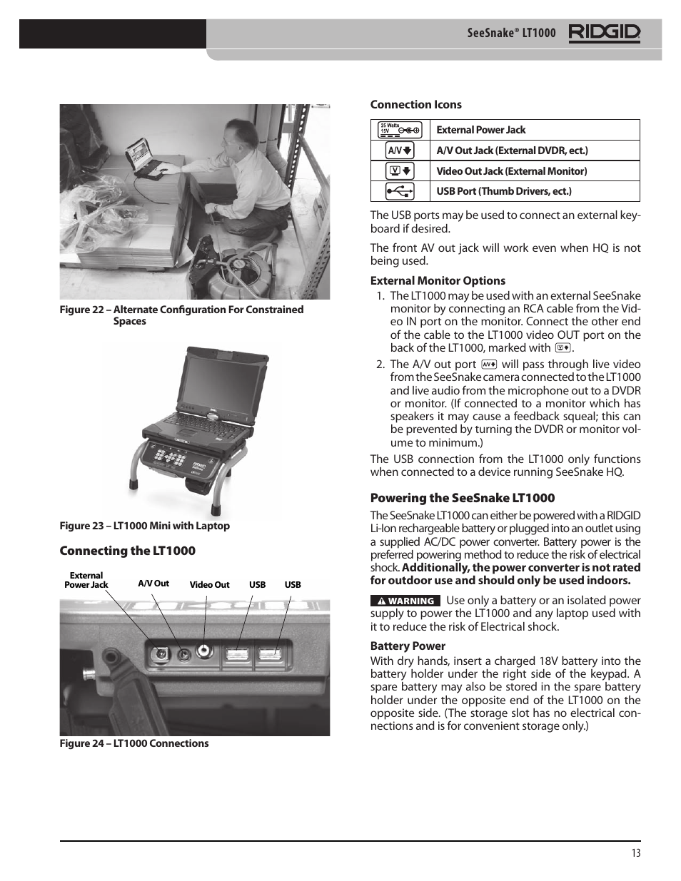 RIDGID SeeSnake LT1000 User Manual | Page 15 / 422