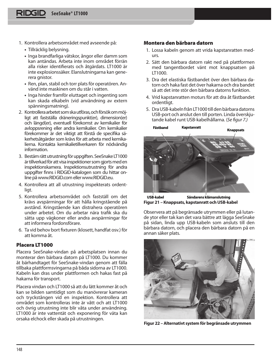 RIDGID SeeSnake LT1000 User Manual | Page 150 / 422