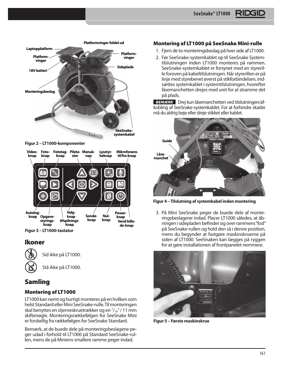 Ikoner samling, Seesnake® lt1000 | RIDGID SeeSnake LT1000 User Manual | Page 163 / 422