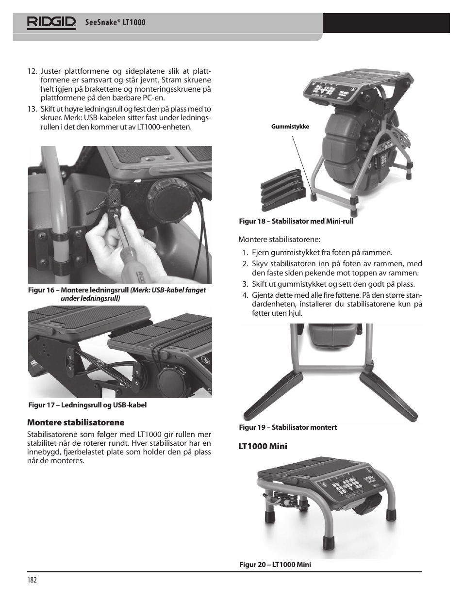 RIDGID SeeSnake LT1000 User Manual | Page 184 / 422